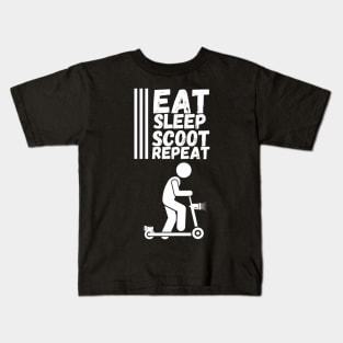 Eat Sleep Scoot Repeat Kids T-Shirt